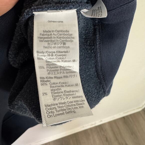 Madewell The McCarren Midweight Crewneck Sweatshirt Mens XL Blue Pullover NK077 - Picture 7 of 8